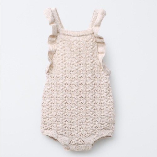 ROMANTIC KNIT ROMPER - Light beige | ZARA United States