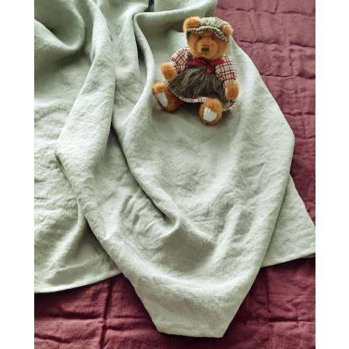 Linen Baby Blanket, Soft Swaddle, Baby Shower Gift, Portabello