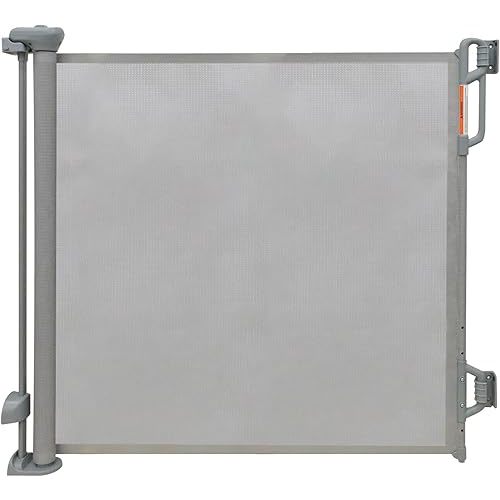 Retractable Baby Gate, 55” Wide Mesh Safety Gate for Babies and Pets, 34” Tall, Easy One-Handed Use, Indoor & Outdoor Stair, Doorway, Hallway Fence