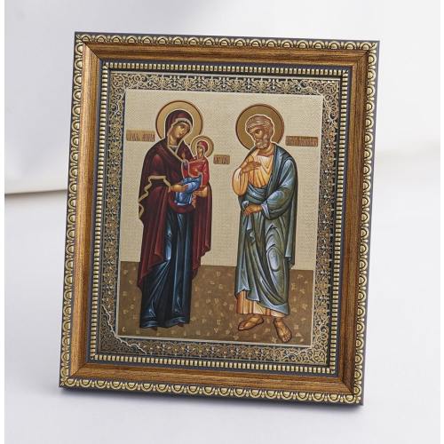 Icon Of Saints JOACHIM And ANNA, Personalized Icon, Orthodox Handmade Icon Of Righteous Ancestors Joachim & Anna, Orthodox Icon Home Decor