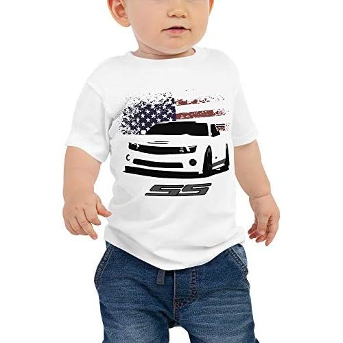 White Camaro SS American Baby Jersey Short Sleeve Tee