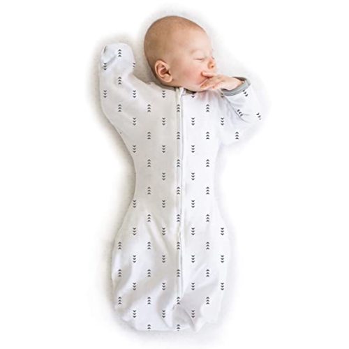 SwaddleDesigns Transitional Swaddle Sack with Arms Up, Small, 0-3mo, 6-14 lbs