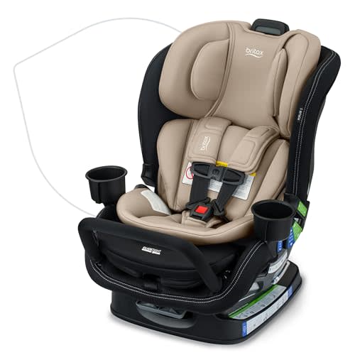 Britax Poplar S Convertible Car Seat, 2-in-1 Car Seat with Slim 17-Inch Design, ClickTight Technology, Sand Onyx