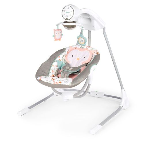 Ingenuity Soothing Baby Swing - Nally: Calming Vibrations, Electric, 5-Point Harness, Metal