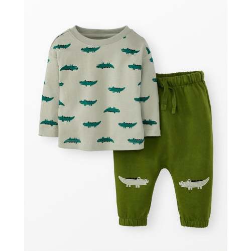 Baby Long Sleeve T-Shirt & French Terry Pants Set | Hanna Andersson