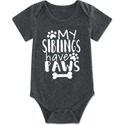 Funnycokid Baby Boys Girls Bodysuit Funny Newborn Romper Short Sleeve Infant Neutral Outfits Jumpsuit 0-12 Months