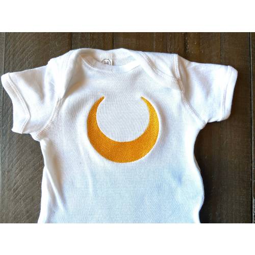 Moon Kitty Minimalist Baby Bodysuit