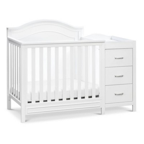 DaVinci Charlie 4-in-1 Convertible Mini Crib & Changer, Color: White
