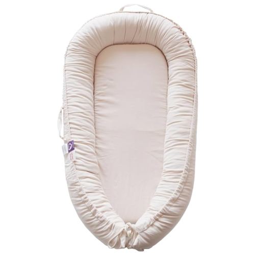Infant Lounger, Baby Nest Cover for Baby Girls & Boys, Newborn Essentials for Baby 0-12 Months, 100% Cotton Breathable, Portable Travel Bed (CreamyWhite_Corduroy)