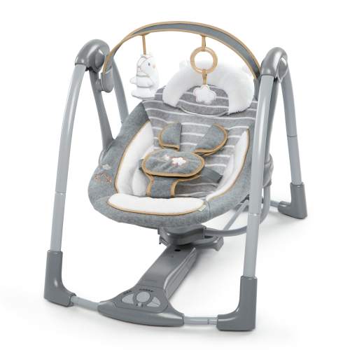 Ingenuity Boutique Collection Deluxe Infant Motion Swing - Portable, Bella Teddy (Unisex)