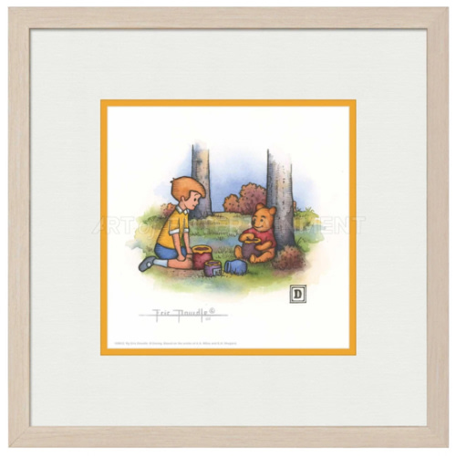 Christopher Robin and Winnie the Pooh Eating Honey By Eric Dowdle - Framed Paper Print – Disney Art On Main Street