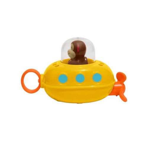 Skip Hop Zoo Pull & Go Submarine Baby Bath Toy - Marshall Monkey: Phthalate-Free, Fine Motor Skills Bath Toy