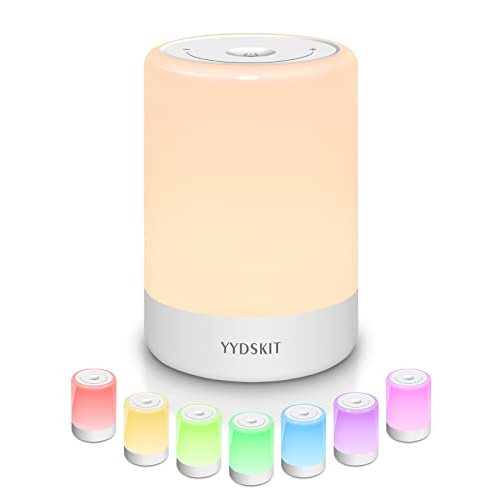 YYDSKIT Baby Night Light, Nursery Night Lamp for Breastfeeding, Portable Nightlight for Kids Toddlers Bedroom, Warm & Soft Bedside Lamp, Touch Control, Rechargeable, Lasting Up to 100Hours