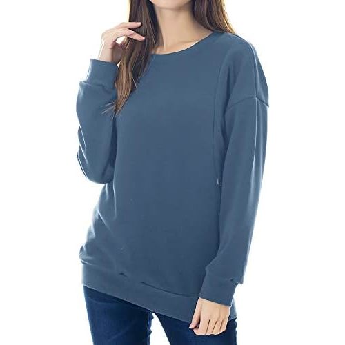 Smallshow Fleece Maternity Nursing Sweatshirt Long Sleeve Breastfeeding Tops