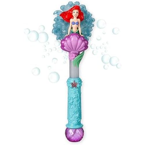 Disney Store Official The Little Mermaid Ariel Light & Sound Bubble Wand - Interactive LED Toy, Perfect for Kids & Fans, Authentic Ariel Design - Ideal for Outdoor Play & Parties, Durable and Safe