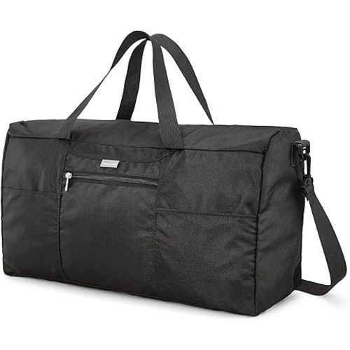 Samsonite Foldaway Packable Duffel Bag, Black, Medium