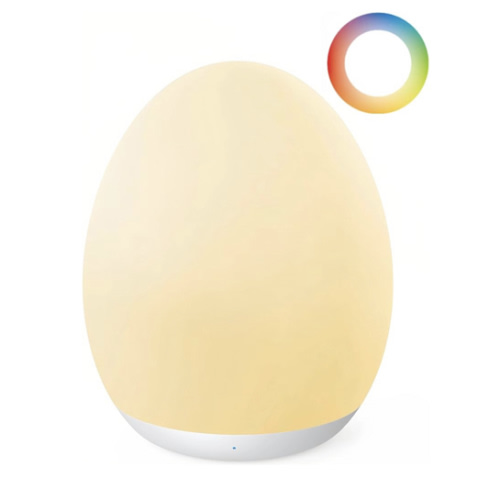 JolyWell Night Light for Kids, Baby Night Light with 7 Colors Changing Mode & Stepless Dimming, Nursery Night Light BPA Free,Rechargeable Egg Night Light for Breastfeeding 1h Timer & Touch Control