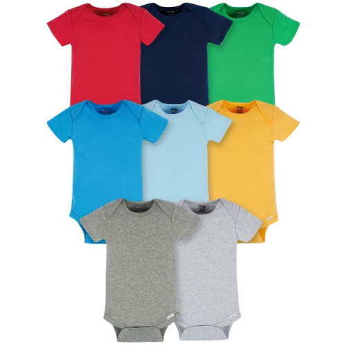 Onesies Brand Multipack Infant Boy Short Sleeve Bodysuits, 8-Pack, Newborn-12 Months