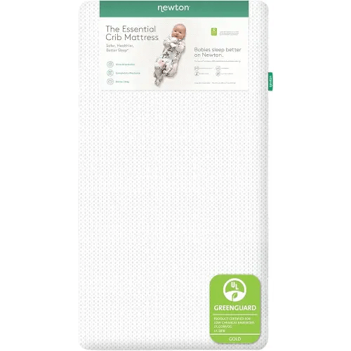 Newton Baby Essential Crib Mattress | Baby Mattress for Crib, Dual-Layer, Safe, 100% Breathable & Machine Washable Infant Crib Mattress, Removable Cover, Thick Cushion, White