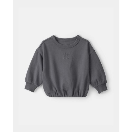 Baby 'Ready Set Play' French Terry Pullover Sweatshirt - Grey | Carter's