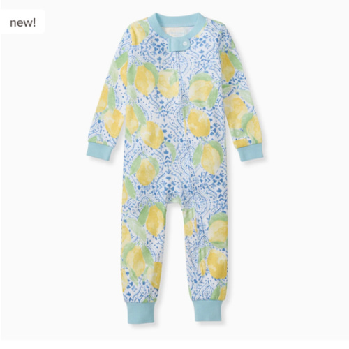 Lemon Tiles Organic Cotton Sleeper – Burt's Bees Baby