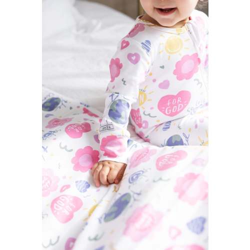 For God So Loved The World PJ Footed Onesie Cotton – Holy Pals