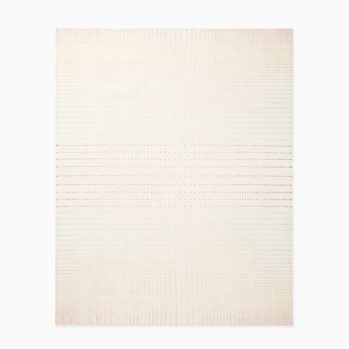 100% Wool Graduated Dot Easy Care Rug 5x8 - Color: Alabaster