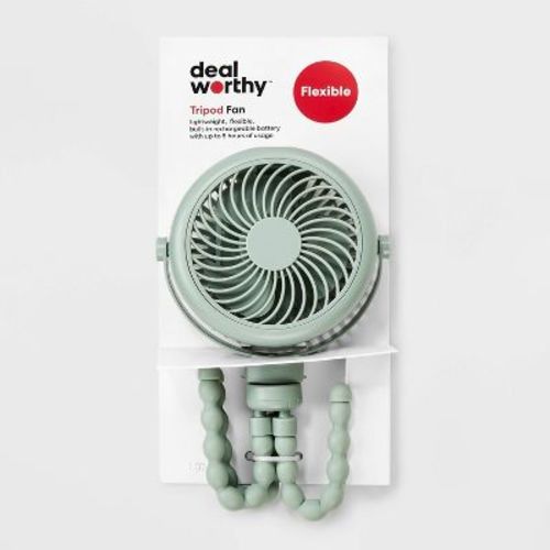 Flexible Stroller Fan Green - Dealworthy™