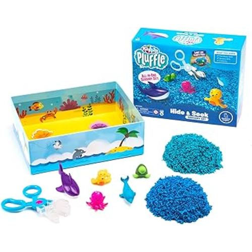 Amazon.com: Educational Insights Pluffle® Ocean Sensory Set with 2 Colors of Pluffle, 9 Piece Set, Ages 3+ : Toys & Games