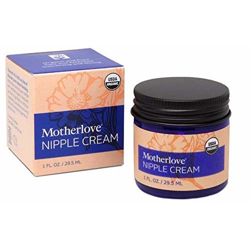 Motherlove Nipple Cream (1oz) Organic Lanolin-Free Herbal Salve For Breastfeeding—Soothe Nursing Nipples & Use as a Pump Lubricant—No Need to Remove Prior to Pumping or Nursing—Non-GMO, Cruelty-Free - 1 Fl Oz (Pack of 1)