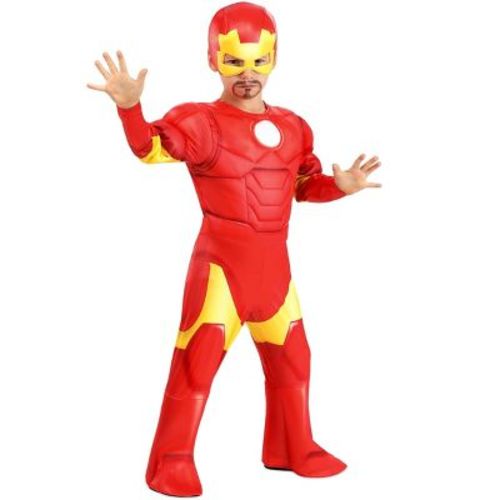HalloweenCostumes.com 3T/4T Boy Toddler Deluxe Iron Man Costume for Boys | Superhero Costumes,