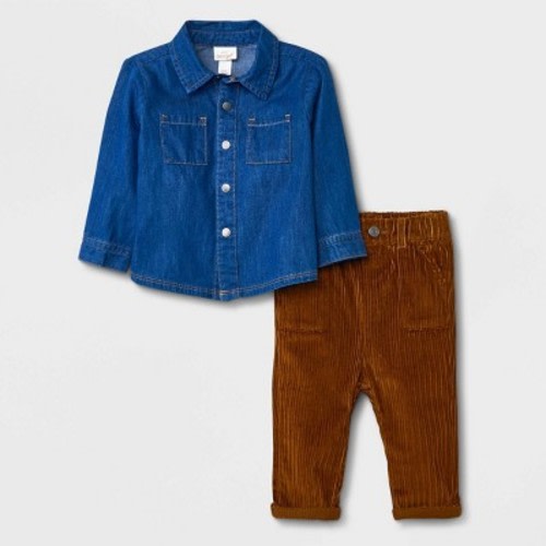 Baby Boys' Denim Top & Bottom Set - Cat & Jack™, Size: 3-6M