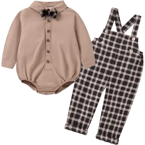 Booulfi Baby Boys Clothes Newborn Christmas Outfit Baby Boy Gentleman Formal Birthday Fall Outfits Baby Suits for Boy
