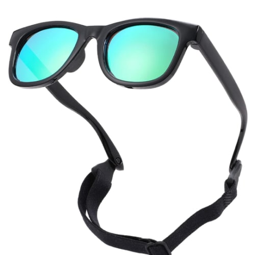 COASION Bendable Flexible Polarized Newborn Baby Sunglasses with Strap for Infant Boys Girls Age 0-12 Months CA8042