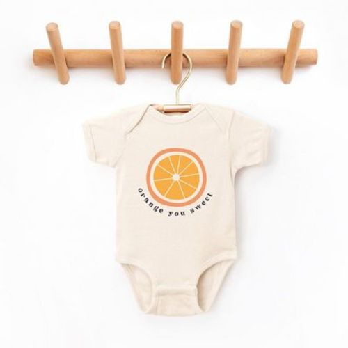The Juniper Shop Orange You Sweet Baby Bodysuit, Color: Natural, Size: 6 months