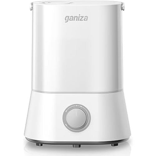 Humidifiers for Bedroom Large Room, 4L Cool Mist Humidifiers for Home, GANIZA 50H Air Vaporizer Humidifier, Ultrasonic Quiet Humidifiers for Kids, Baby, Plants, Filterless Humidifier Easy to Clean