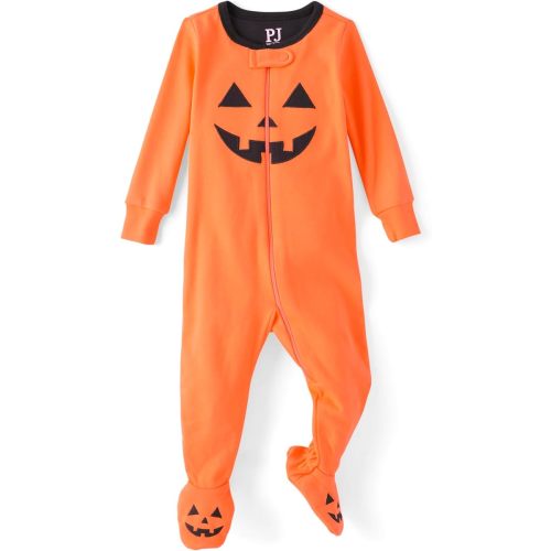 The Children's Place Baby and Toddler, Halloween Pumpkin Pajamas, Cotton