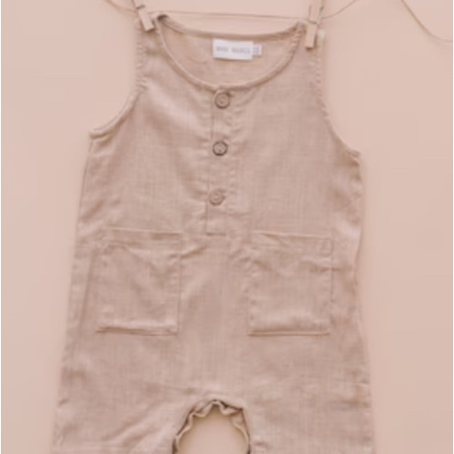 Babe Basics Cropped Linen Baby Romper