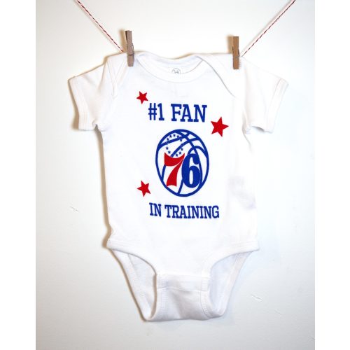 Sixers Onesie - Paper On Pine Sixers Onesie - Philadelphia Sixers