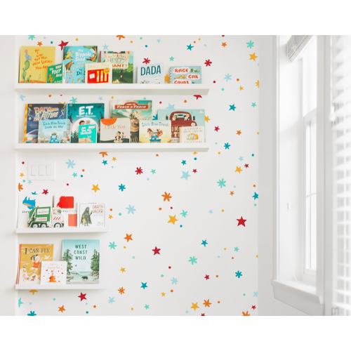 Rainbow Sparkles and Stars Wall Decals -  Nursery Decals, Star Decals, Kids Room Decor, Nursery Wall Art, Removable Sparkle Wall Stickers