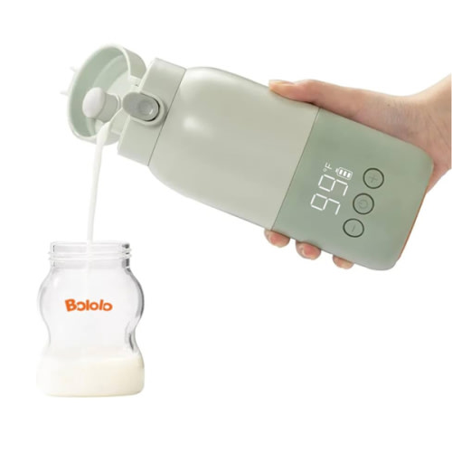 Portable Bottle Warmer for Travel, Super Fast Charging, Instant Breastmilk, Formula, Water, Milk Warmer with 10 Ounces Big Capacity, Baby Flask for Vehicle,car,Airplane Journey