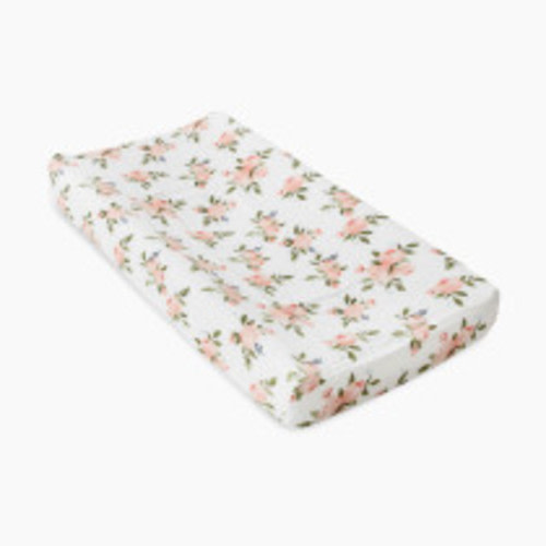 Little Unicorn Cotton Muslin Changing Pad Cover - Watercolor Roses