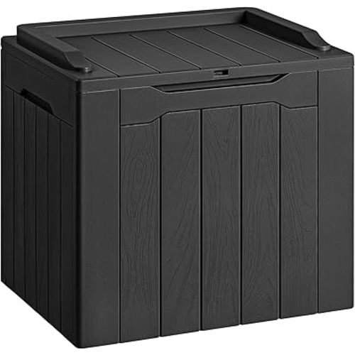 Devoko 30 Gallon Resin Deck Box Outdoor Indoor Waterproof Storage Box for Patio Furniture Pool Accessories Storage for Cushion Garden Tools (30 Gallon, Black)