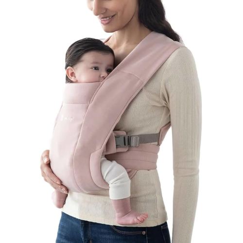 Ergobaby Embrace Cozy Newborn Essentials Baby Carrier Wrap (7-25 Pounds), Ponte Knit, Blush Pink