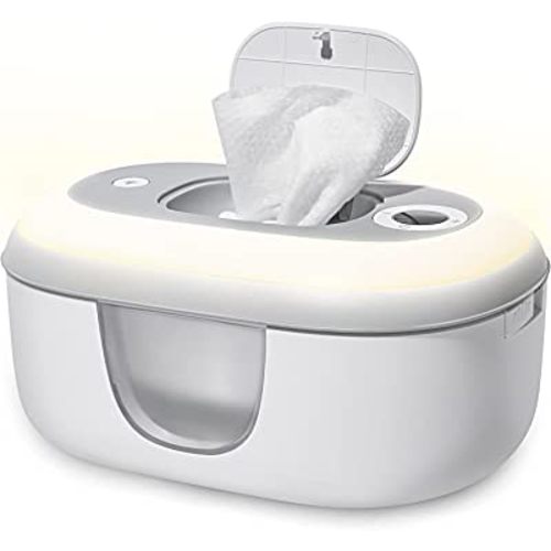 Babelio Baby Wipes Warmer with Night Light, Water Wipes Dispenser for Baby Wipes of Huggies, Pampers, Honest etc.
