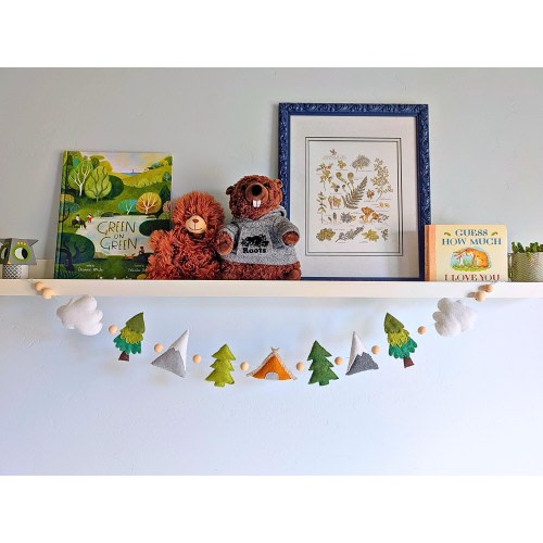 Little Camper Mountain Nursery Garland/Woodland Nature Baby Felt Garland/Gender Neutral Decor/BPA, + Chemical Free! Great Baby Shower Gift!