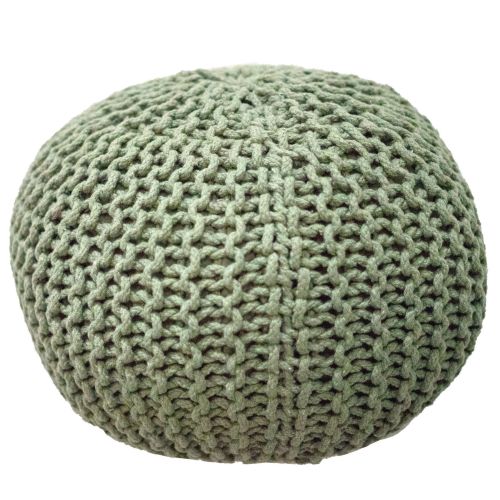 Lychee Knitted Cotton Pouf Ottoman