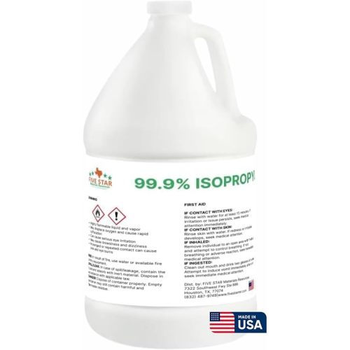 99.9% Pure Isopropyl Alcohol, 99.9 Percent IPA 1 Gallon, USP Grade, Made in The USA (4 Quarts, 1 Gallon,128 fl oz)