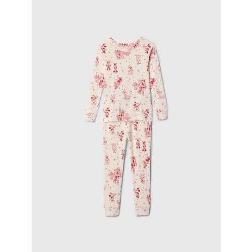 Gap × Disney Baby Organic Brushed Cotton PJ Set, Ivory Frost - size 6-12M