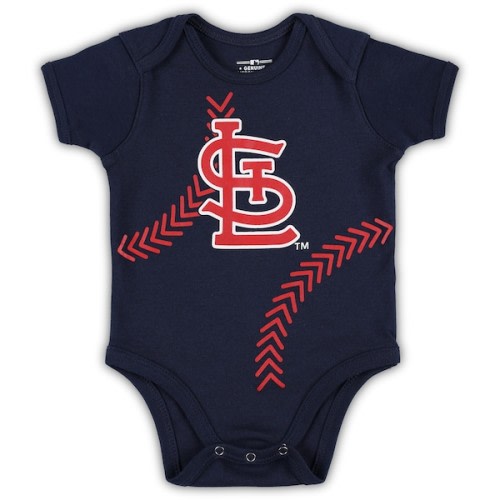 Newborn & Infant St. Louis Cardinals Navy Running Home Bodysuit